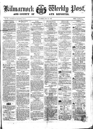 cover page of Kilmarnock Weekly Post and County of Ayr Reporter published on May 22, 1858