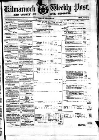 cover page of Kilmarnock Weekly Post and County of Ayr Reporter published on November 2, 1861