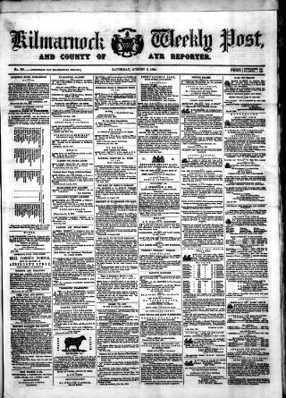 cover page of Kilmarnock Weekly Post and County of Ayr Reporter published on August 2, 1862