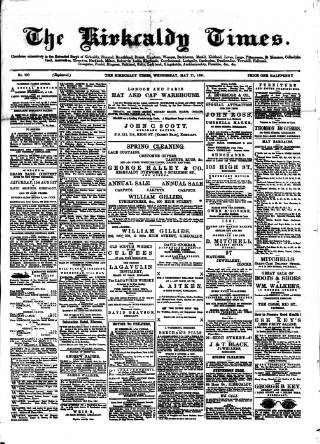 cover page of Kirkcaldy Times published on May 27, 1891