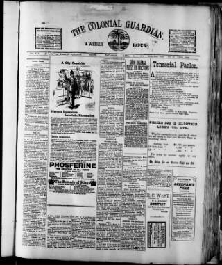 cover page of Colonial Guardian (Belize) published on April 1, 1911