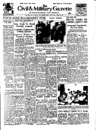 cover page of Civil & Military Gazette (Lahore) published on May 22, 1959