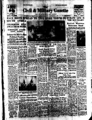 cover page of Civil & Military Gazette (Lahore) published on April 1, 1960