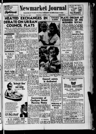 cover page of Newmarket Journal published on August 2, 1956