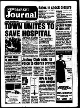 cover page of Newmarket Journal published on November 2, 1989