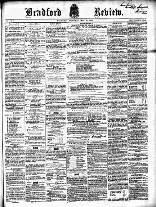 cover page of Bradford Review published on May 22, 1858