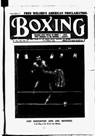 cover page of Boxing published on April 1, 1911