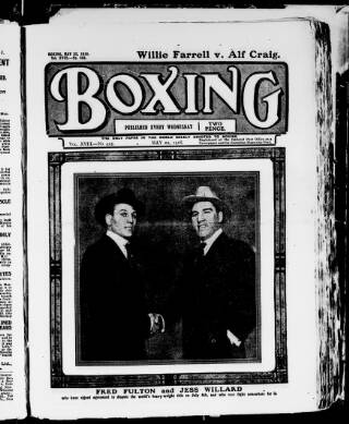 cover page of Boxing published on May 22, 1918