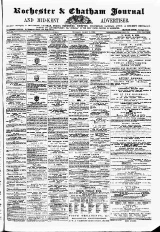 cover page of Rochester, Chatham & Gillingham Journal published on August 2, 1884