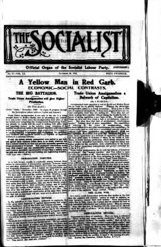 cover page of Socialist (Edinburgh) published on November 24, 1921