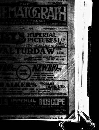 cover page of Kinematograph Weekly published on April 1, 1915