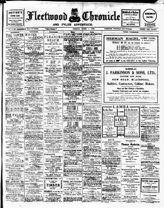 cover page of Fleetwood Chronicle published on April 1, 1910