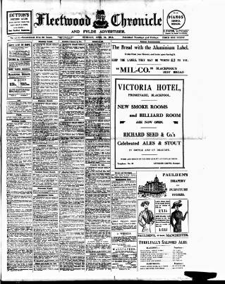 cover page of Fleetwood Chronicle published on June 13, 1911