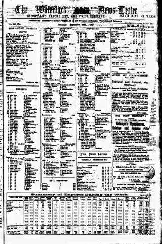 cover page of Waterford News Letter published on September 28, 1901