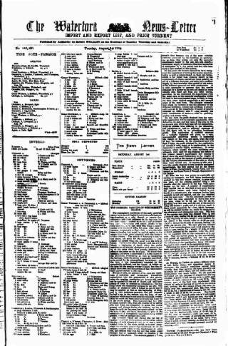 cover page of Waterford News Letter published on August 2, 1904