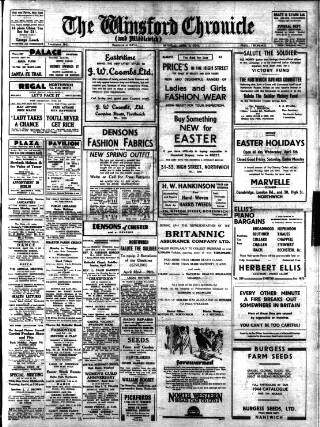 cover page of Winsford Chronicle published on April 1, 1944