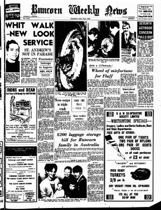 cover page of Runcorn Weekly News published on May 22, 1969