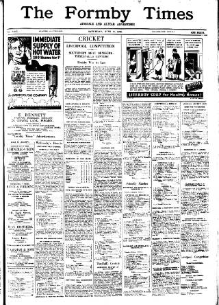 cover page of Formby Times published on June 13, 1936