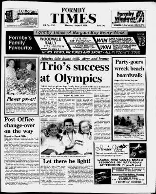 cover page of Formby Times published on August 2, 1990