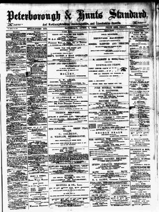 cover page of Peterborough Standard published on April 1, 1899