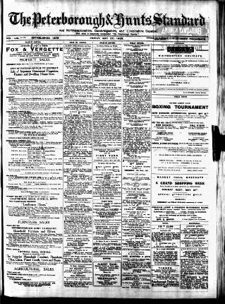cover page of Peterborough Standard published on May 22, 1925