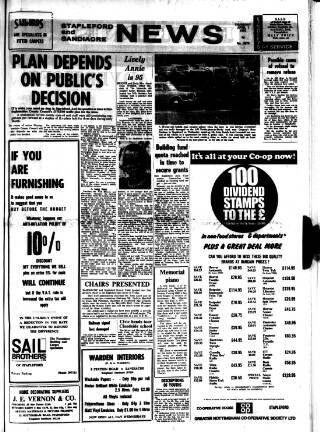 cover page of Stapleford & Sandiacre News published on April 1, 1976