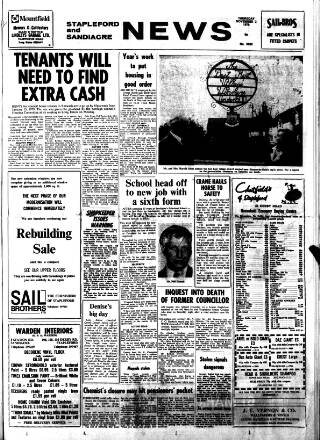 cover page of Stapleford & Sandiacre News published on November 2, 1978