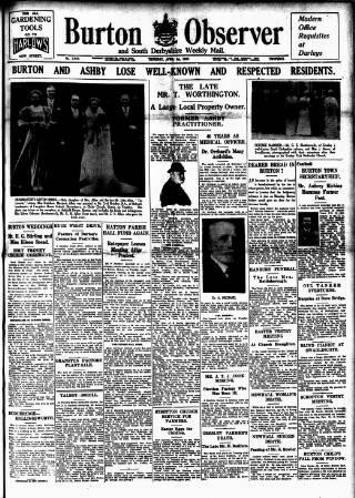 cover page of Burton Observer and Chronicle published on April 1, 1937