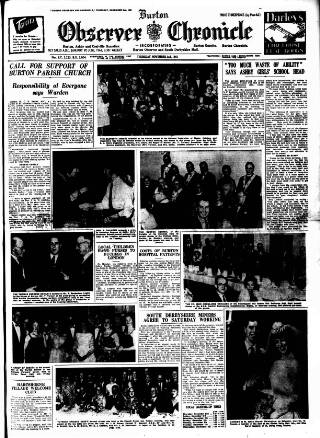 cover page of Burton Observer and Chronicle published on November 2, 1961