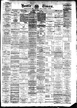 cover page of Bootle Times published on April 1, 1882