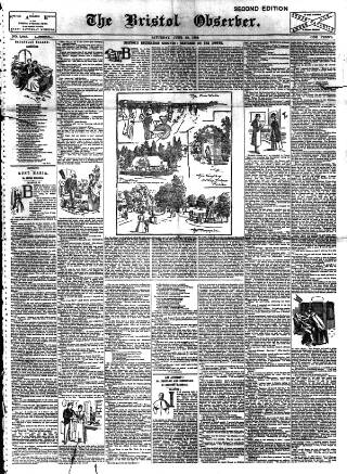 cover page of Bristol Observer published on June 25, 1898