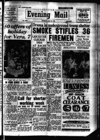 cover page of Leicester Evening Mail published on May 22, 1956