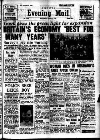 cover page of Leicester Evening Mail published on April 1, 1959