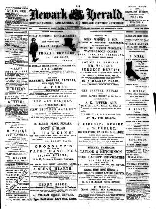 cover page of Newark Herald published on August 2, 1879