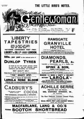 cover page of Gentlewoman published on December 13, 1902