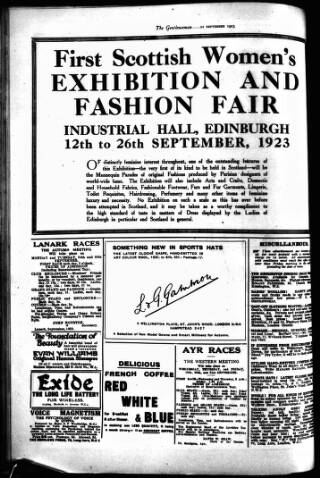 cover page of Gentlewoman published on September 22, 1923