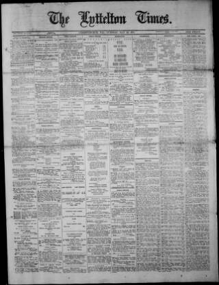 cover page of Lyttelton Times published on May 22, 1917