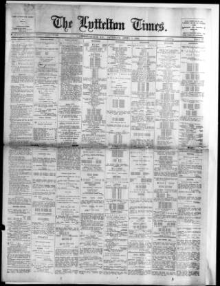 cover page of Lyttelton Times published on April 1, 1922