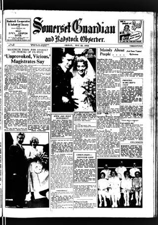 cover page of Somerset Guardian and Radstock Observer published on May 22, 1953