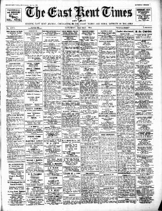 cover page of East Kent Times and Mail published on May 22, 1954