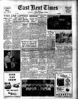 cover page of East Kent Times and Mail published on April 1, 1955