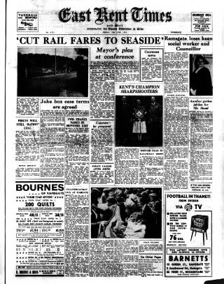 cover page of East Kent Times and Mail published on June 13, 1958