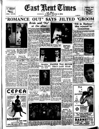 cover page of East Kent Times and Mail published on April 1, 1959