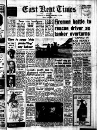 cover page of East Kent Times and Mail published on November 2, 1979