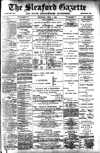 cover page of Sleaford Gazette published on April 1, 1899