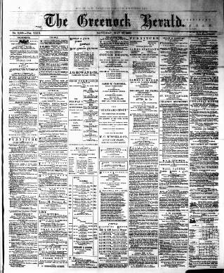 cover page of Greenock Herald published on May 22, 1880