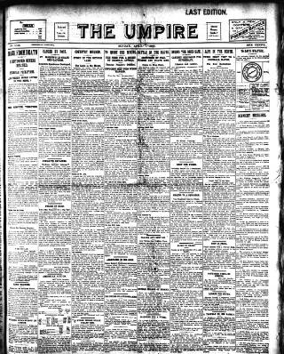 cover page of Empire News & The Umpire published on April 1, 1906