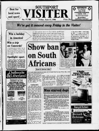 cover page of Southport Visiter published on June 13, 1986