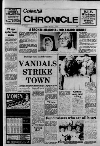 cover page of Coleshill Chronicle published on April 1, 1988