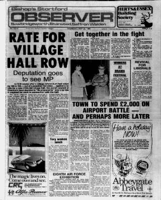 cover page of Herts and Essex Observer published on May 22, 1980
